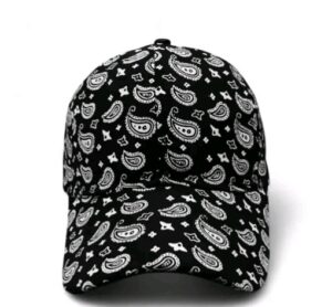 Black Paisley Print Cap – Street Style Essential