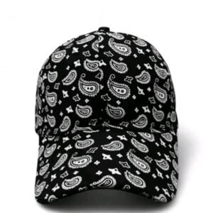 Black Paisley Print Cap – Street Style Essential