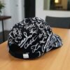 Black Script Print Cap – Urban Signature Style