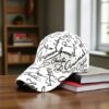 White Script Print Cap – Clean Streetwear Statement