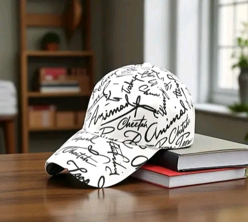 White Script Print Cap – Clean Streetwear Statement