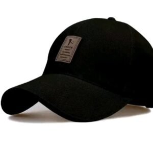 Black Classic Patch Cap – Minimal Everyday Essential