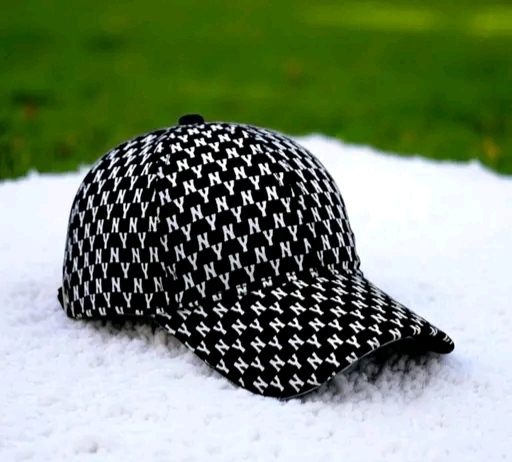 Black NY Pattern Cap – Iconic Street Style
