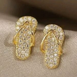 Trendy Gold Flip-Flop Earrings