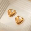 Gold Heart Hoop Earrings – Timeless Love Style