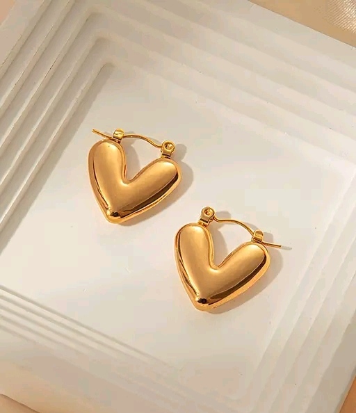 Gold Heart Hoop Earrings – Timeless Love Style