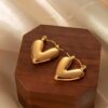 Gold Heart Hoop Earrings – Timeless Love Style